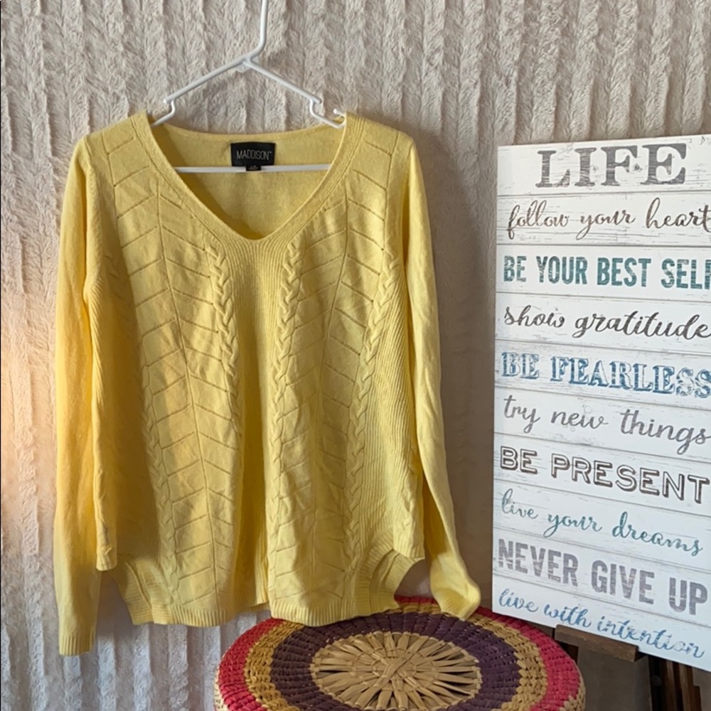 Bright Yellow Sweater - Warm!